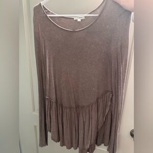 Umgee Cocoa Long Sleeve Top